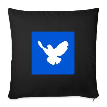 Peace Dove of Peace - Sofa pillowcase 17,3'' x 17,3'' (45 x 45 cm) - black - Front
