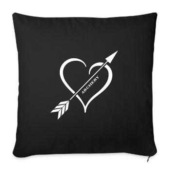 Tir à l’arc Cours de tir à l’arc Archers - Housse de coussin décorative 45 x 45 cm - noir - Devant
