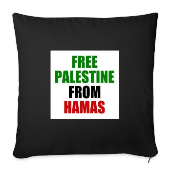 Free palestine - Housse de coussin décorative 45 x 45 cm - noir - Devant