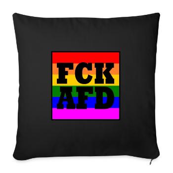Fck afd - Sofa pillowcase 17,3'' x 17,3'' (45 x 45 cm) - black - Front