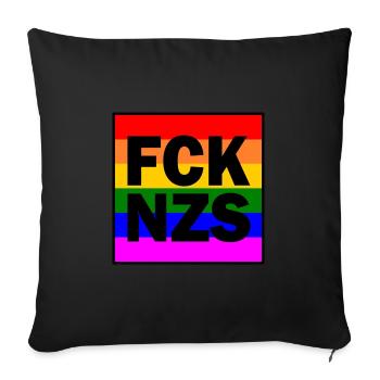 Fck nzs - Sofakissenbezug 45 x 45 cm - Schwarz - Vorne