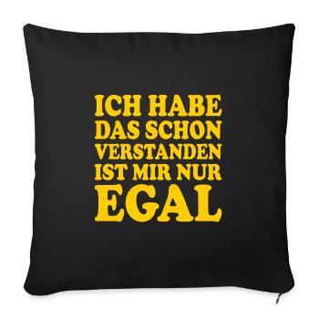 J’ai déjà compris ça, je m’en fiche - Housse de coussin décorative 45 x 45 cm - noir - Devant