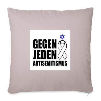 Against all anti-Semitism - Sofa pillowcase 17,3'' x 17,3'' (45 x 45 cm) - light taupe - Front