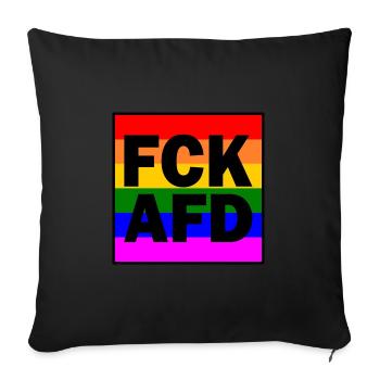 Fck afd - Sofa pillowcase 17,3'' x 17,3'' (45 x 45 cm) - black - Front