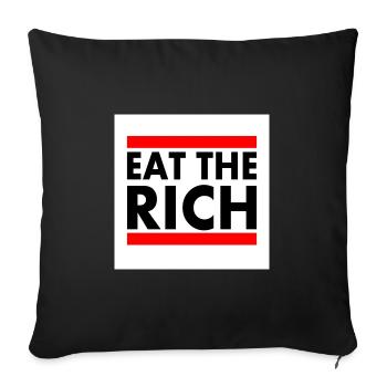 Eat the rich - Housse de coussin décorative 45 x 45 cm - noir - Devant