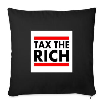 Tax the rich - Housse de coussin décorative 45 x 45 cm - noir - Devant