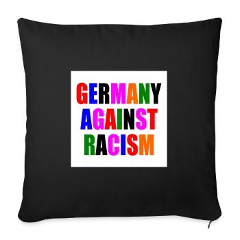 Germany against racism - Sofakissenbezug 45 x 45 cm - Schwarz - Vorne