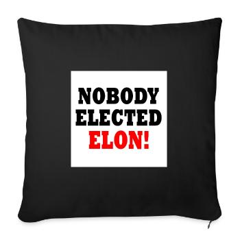 nobody elected elon - Housse de coussin décorative 45 x 45 cm - noir - Devant