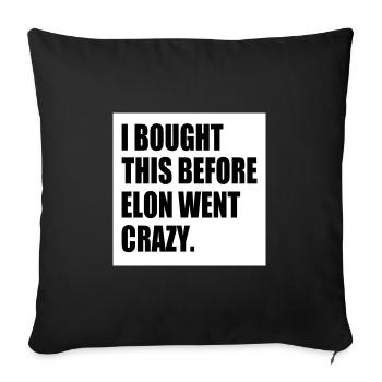 i bought this before elon went crazy - Housse de coussin décorative 45 x 45 cm - noir - Devant