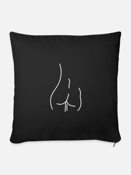 Lineart - butt touch - Sofakissenbezug 45 x 45 cm - Schwarz