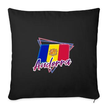 Andorra - Sofa pillowcase 17,3'' x 17,3'' (45 x 45 cm) - black - Front