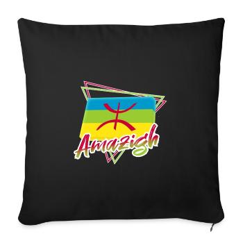 Amazigh - Sofa pillowcase 17,3'' x 17,3'' (45 x 45 cm) - black - Front
