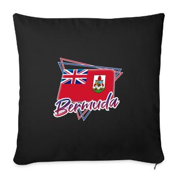 Bermuda - Sofakissenbezug 45 x 45 cm - Schwarz - Vorne