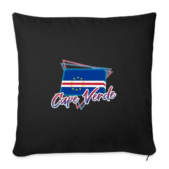Cape Verde - Sofa pillowcase 17,3'' x 17,3'' (45 x 45 cm) - black - Front