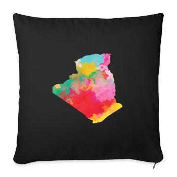 Algeria - Sofa pillowcase 17,3'' x 17,3'' (45 x 45 cm) - black - Front