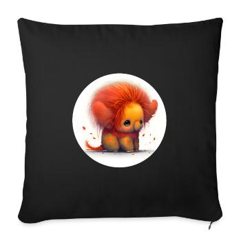 Animal lion fantasy and cute - Sofa pillowcase 17,3'' x 17,3'' (45 x 45 cm) - black - Front