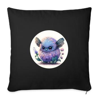 Cute and fantasy animal - Sofa pillowcase 17,3'' x 17,3'' (45 x 45 cm) - black - Front