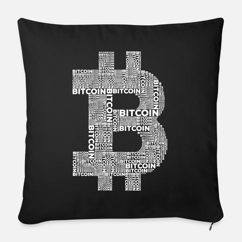 Bitcoin - Sofakissenbezug 45 x 45 cm - Schwarz