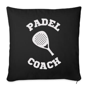 Padel Coach Coach Paddle Tennis Racket - Sofa pillowcase 17,3'' x 17,3'' (45 x 45 cm) - black - Front