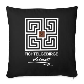 Fichtelgebirgs-Labyrinth - Sofakissenbezug 45 x 45 cm - Schwarz - Vorne