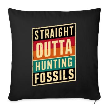 Straight Outta Fossil Hunting Adventure - Sofa pillowcase 17,3'' x 17,3'' (45 x 45 cm) - black - Front