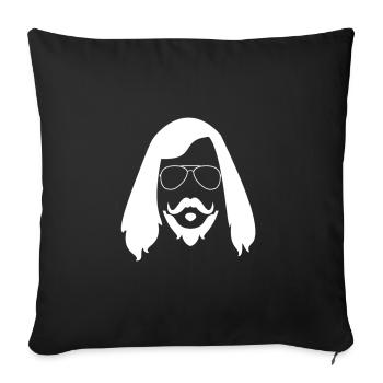 Hippie style - Sofa pillowcase 17,3'' x 17,3'' (45 x 45 cm) - black - Front