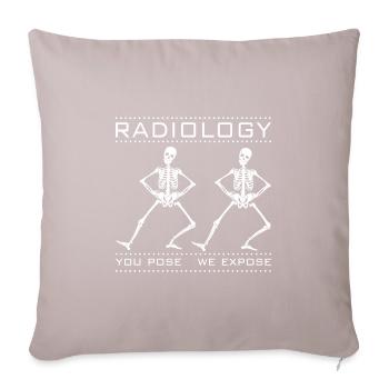 Dancing Skeletons - Radiologist Design - Sofa pillowcase 17,3'' x 17,3'' (45 x 45 cm) - light taupe - Front