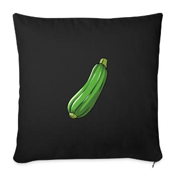 Courgette - Sofa pillowcase 17,3'' x 17,3'' (45 x 45 cm) - black - Front
