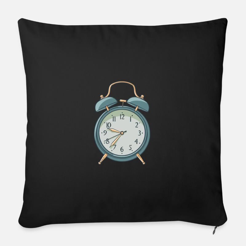Alarm clock - Sofa pillowcase 17,3'' x 17,3'' (45 x 45 cm) - black