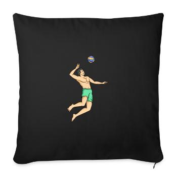 Beach Volleyball - Sofakissenbezug 45 x 45 cm - Schwarz - Vorne