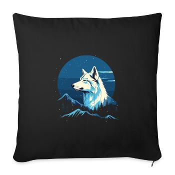 Wolf Scratch Marks Claws Wild Forest Animal Wolf's Head - Sofa pillowcase 17,3'' x 17,3'' (45 x 45 cm) - black - Front