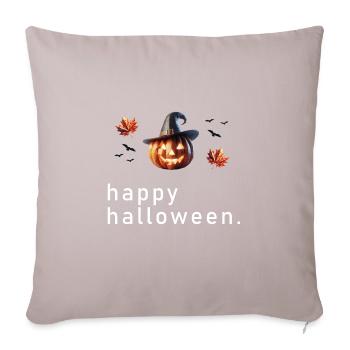 Joyeux Halloween Polygone - Housse de coussin décorative 45 x 45 cm - taupe clair - Devant
