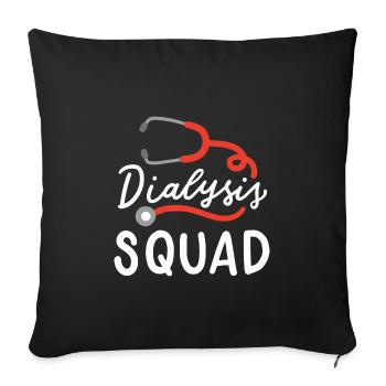 Dialyse-Kader - Sofakissenbezug 45 x 45 cm - Schwarz - Vorne