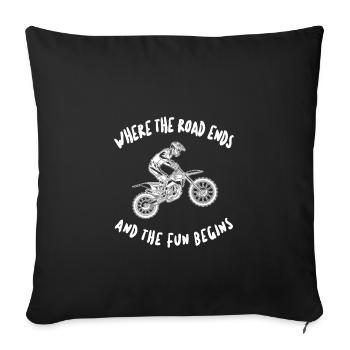 Enduro Motorcycle Biker Dirt Bike Dirtbike Motocross - Sofa pillowcase 17,3'' x 17,3'' (45 x 45 cm) - black - Front