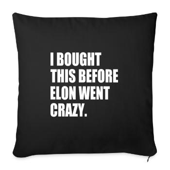 i bought this before elon went crazy - Sofa pillowcase 17,3'' x 17,3'' (45 x 45 cm) - black - Front