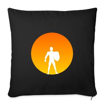 Held Sonne - Sofakissenbezug 45 x 45 cm - Schwarz - Vorne