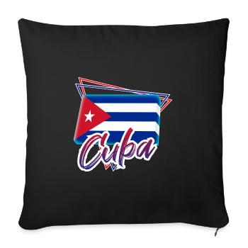 Cuba - Housse de coussin décorative 45 x 45 cm - noir - Devant