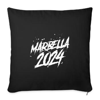 Marbella 2024 Holiday Team - Sofa pillowcase 17,3'' x 17,3'' (45 x 45 cm) - black - Front