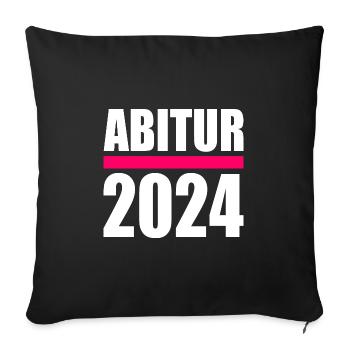 Abitur 2024 - Sofakissenbezug 45 x 45 cm - Schwarz - Vorne