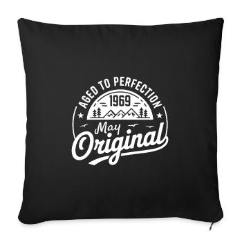 May 1969 – Legend of the Peaks and Mountains - Sofa pillowcase 17,3'' x 17,3'' (45 x 45 cm) - black - Front