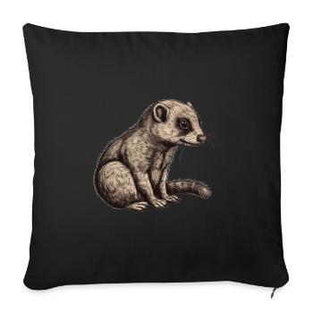 Baby Mongoose Mongoose - Sofa pillowcase 17,3'' x 17,3'' (45 x 45 cm) - black - Front