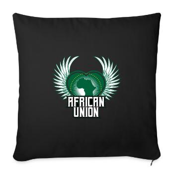 African Union - Sofa pillowcase 17,3'' x 17,3'' (45 x 45 cm) - black - Front