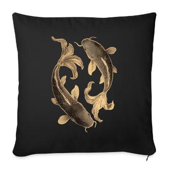 Koi - Housse de coussin décorative 45 x 45 cm - noir - Devant