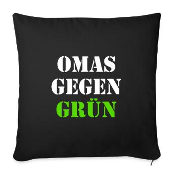 Omas gegen grün - Sofakissenbezug 45 x 45 cm - Schwarz - Vorne