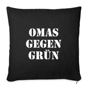 Omas gegen grün - Sofakissenbezug 45 x 45 cm - Schwarz - Vorne