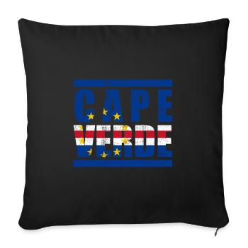 Cape Verde - Sofa pillowcase 17,3'' x 17,3'' (45 x 45 cm) - black - Front