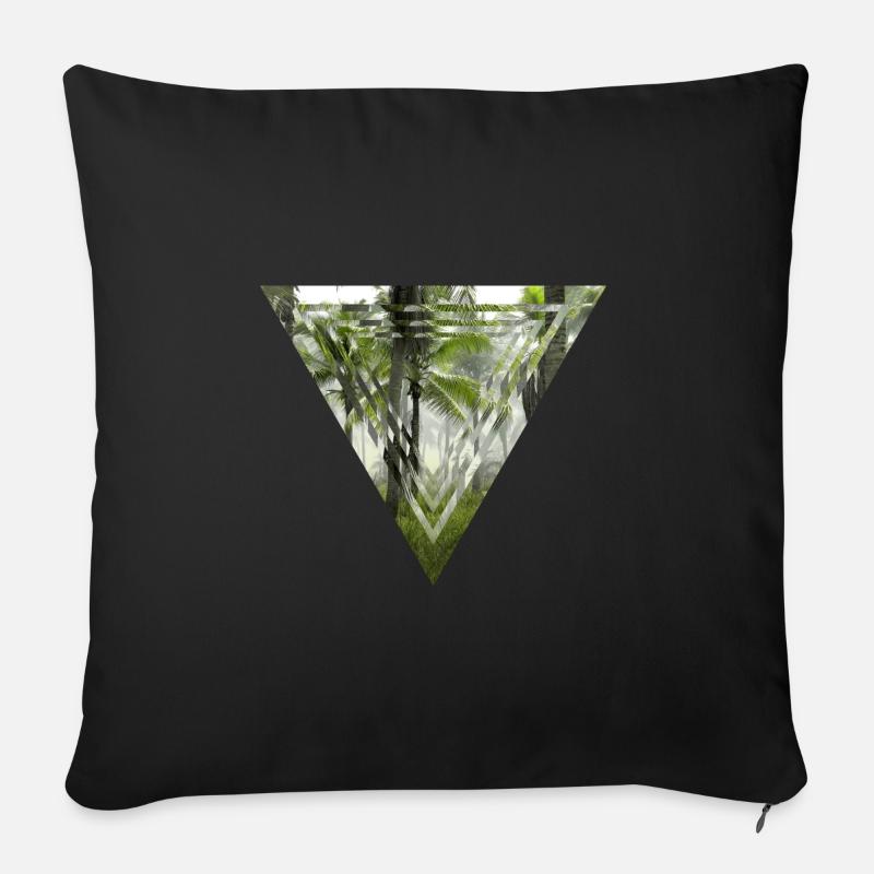 Magic Palm Forest - Sofakissenbezug 45 x 45 cm - Schwarz