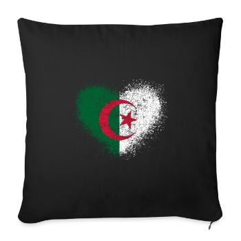 Algeria - Sofa pillowcase 17,3'' x 17,3'' (45 x 45 cm) - black - Front