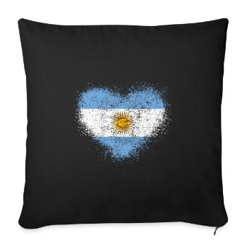 Argentina - Sofa pillowcase 17,3'' x 17,3'' (45 x 45 cm) - black - Front
