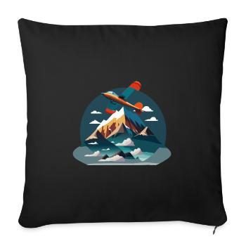 RedTipMountain (en anglais seulement) - Housse de coussin décorative 45 x 45 cm - noir - Devant